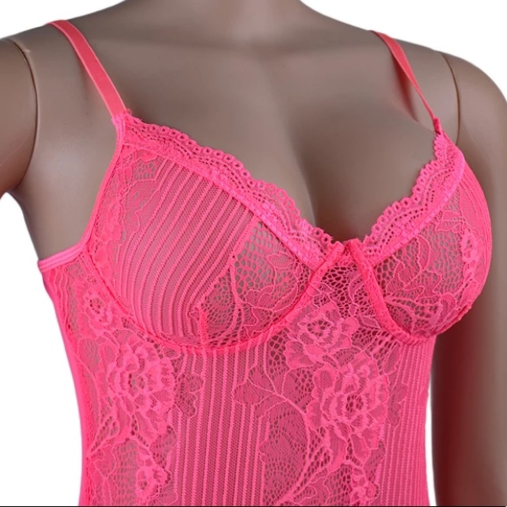 NEW Sexy Bodysuit womens lace see through L - Picture 7 of 10